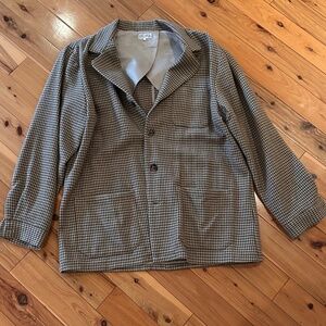 Quaker marine brown houndstooth loafer jacket